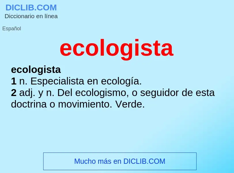 ¿Qué es ecologista? - significado y definición