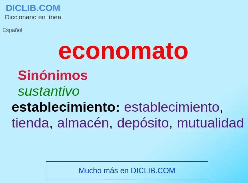 What is economato - meaning and definition