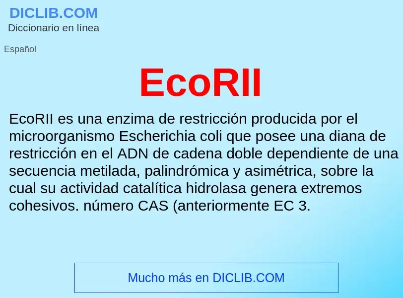 What is EcoRII - meaning and definition