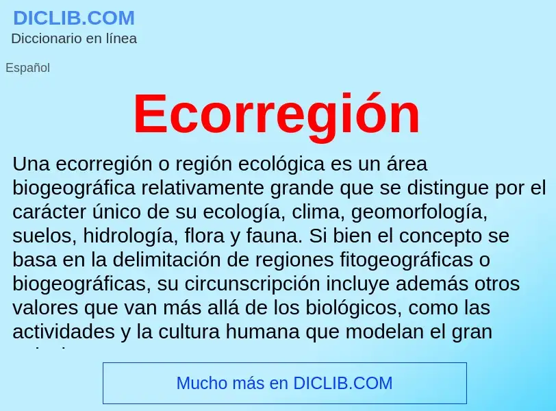 What is Ecorregión - meaning and definition