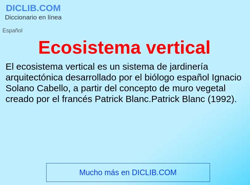 What is Ecosistema vertical - meaning and definition