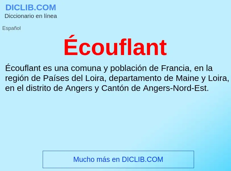 ¿Qué es Écouflant? - significado y definición