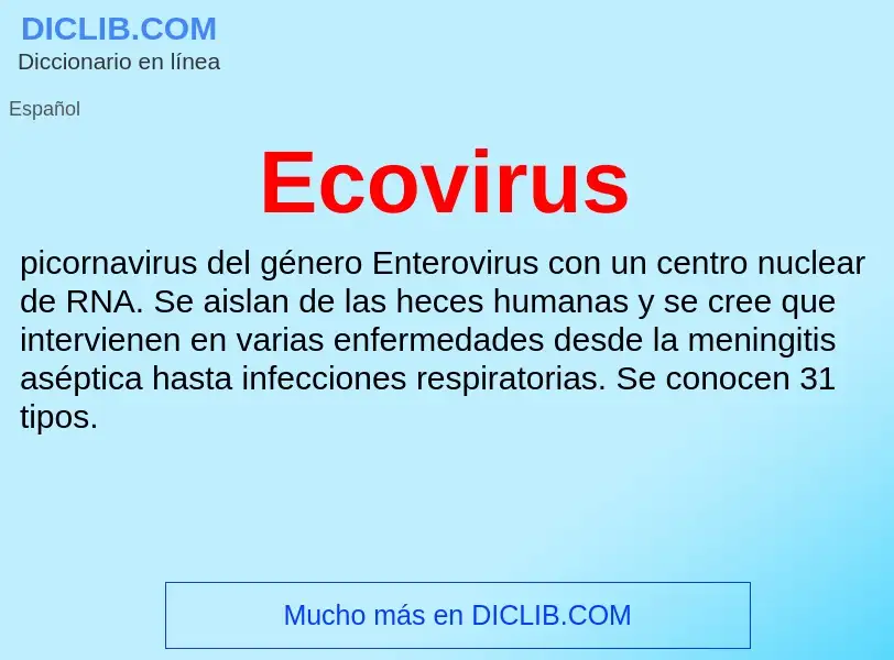 What is Ecovirus - meaning and definition