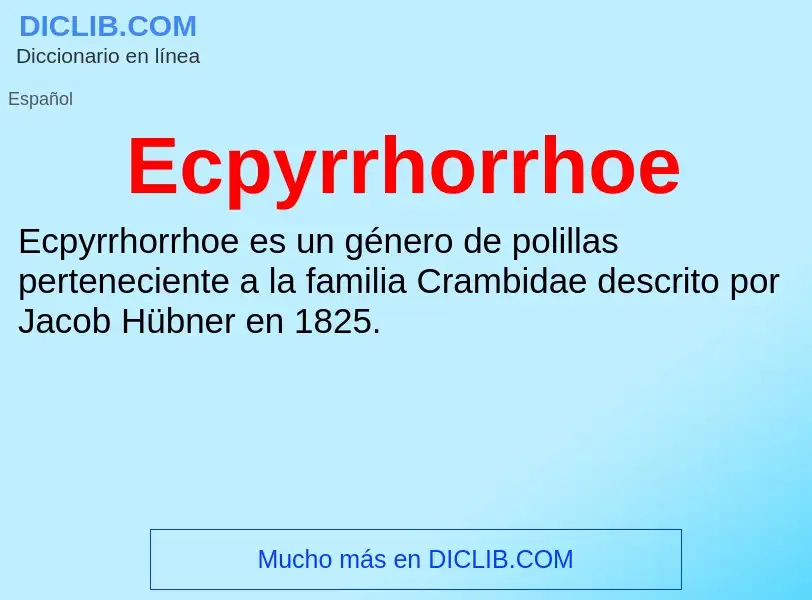 What is Ecpyrrhorrhoe - meaning and definition