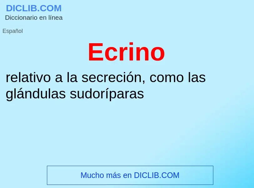 What is Ecrino - meaning and definition