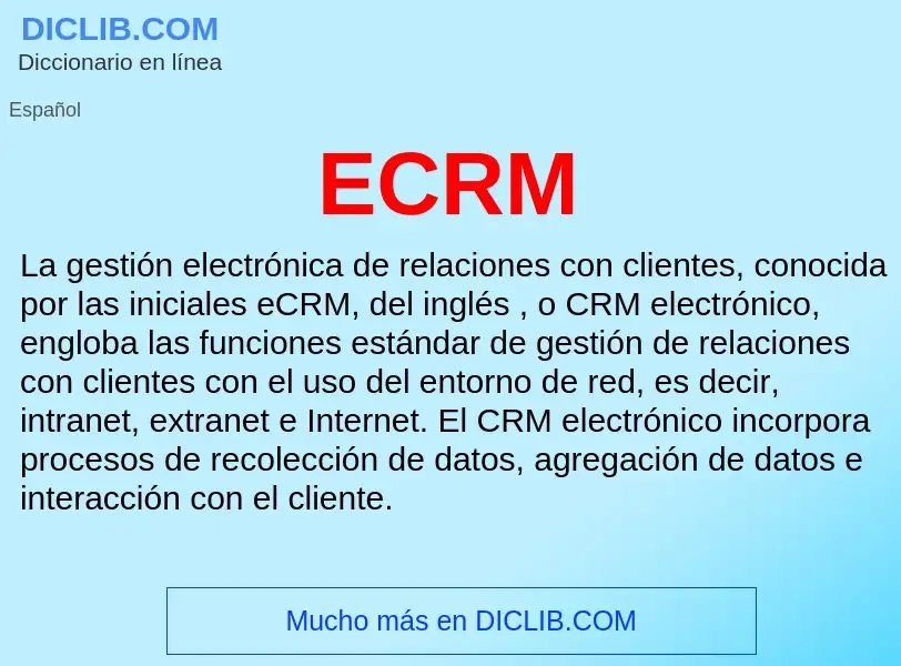 What is ECRM - meaning and definition