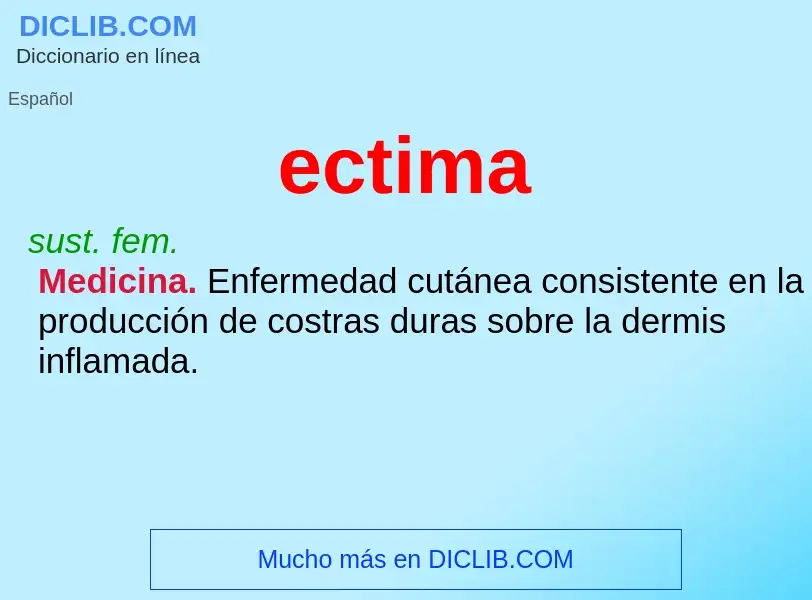 What is ectima - meaning and definition