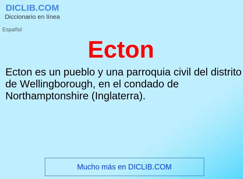 What is Ecton - meaning and definition