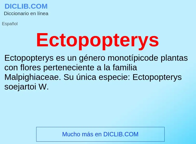 What is Ectopopterys - meaning and definition