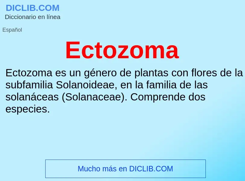 What is Ectozoma - meaning and definition