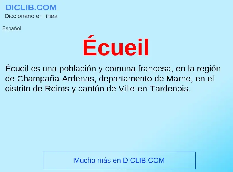 ¿Qué es Écueil? - significado y definición