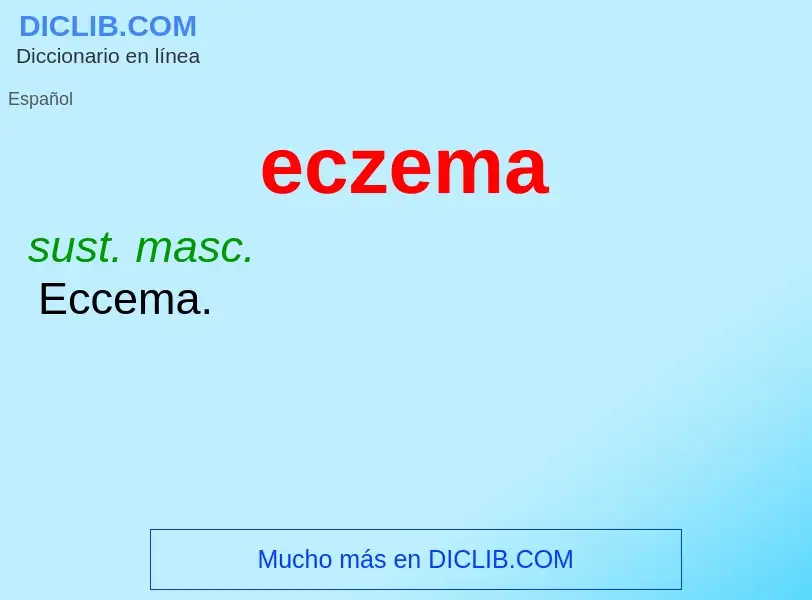 ¿Qué es eczema? - significado y definición