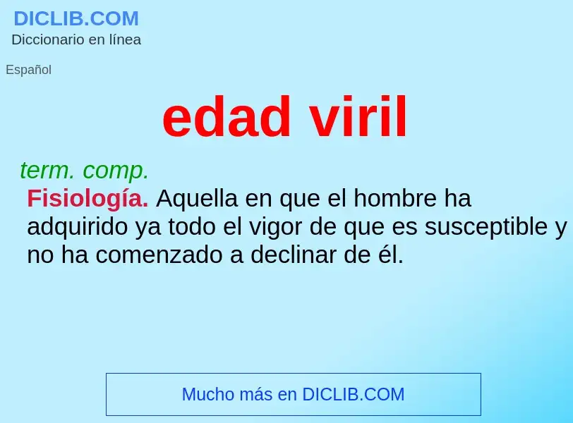 Wat is edad viril - definition