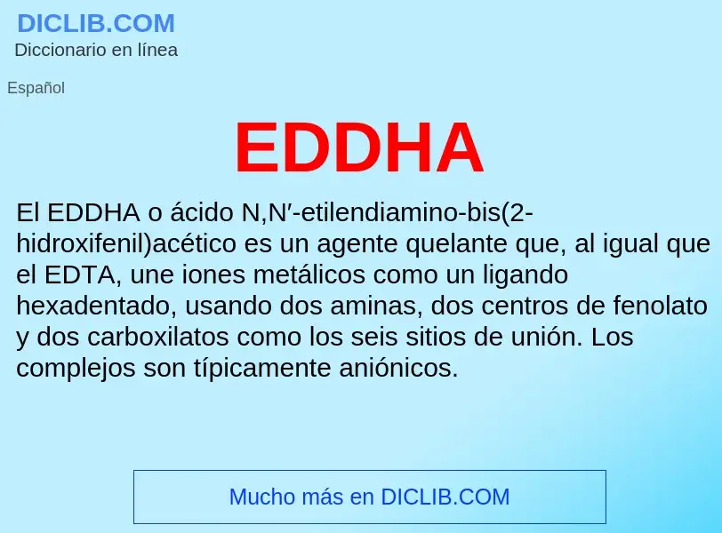 What is EDDHA - definition