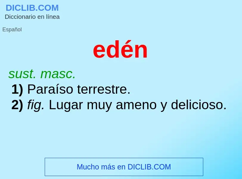 What is edén - meaning and definition