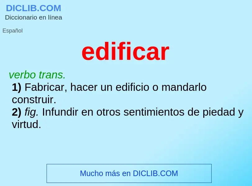 O que é edificar - definição, significado, conceito