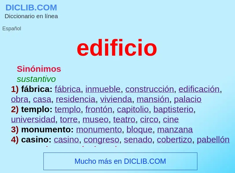 What is edificio - definition