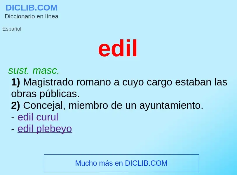 O que é edil - definição, significado, conceito