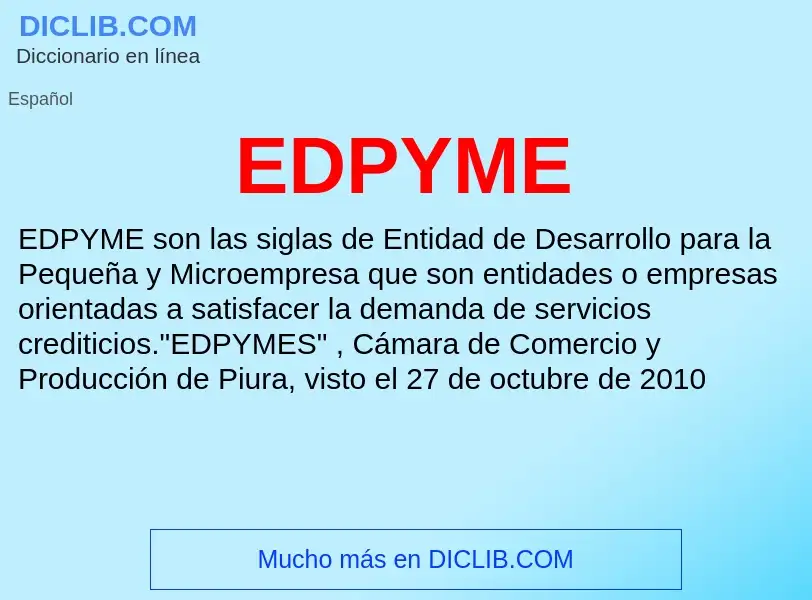 What is EDPYME - definition