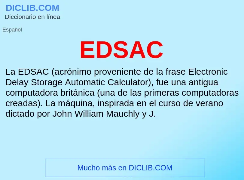 Τι είναι EDSAC - ορισμός