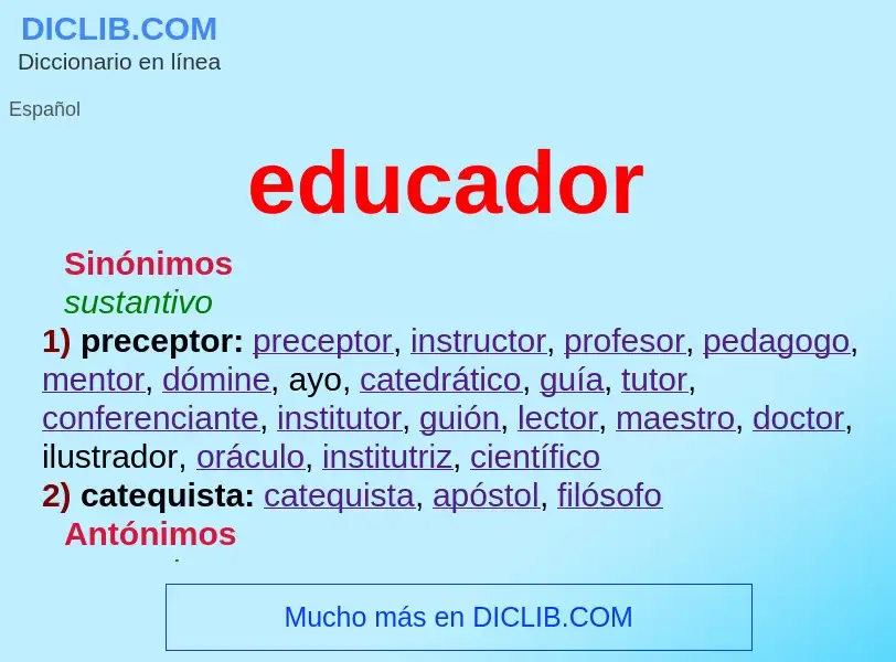 What is educador - definition