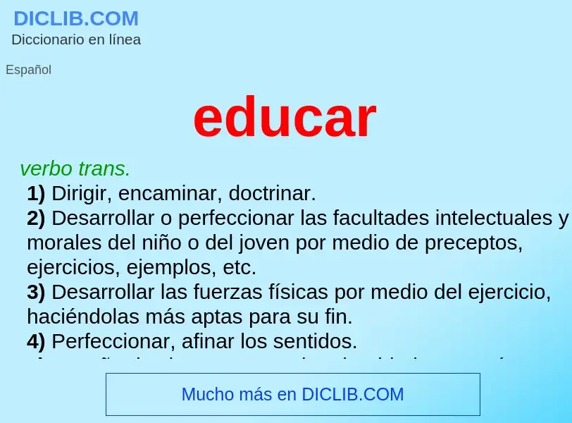 Was ist educar - Definition