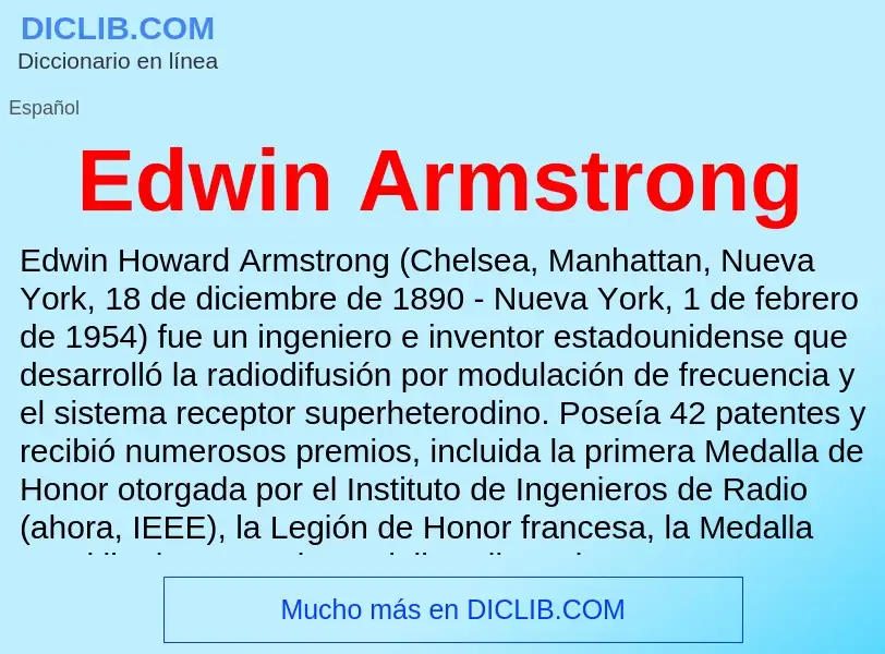 Che cos'è Edwin Armstrong - definizione