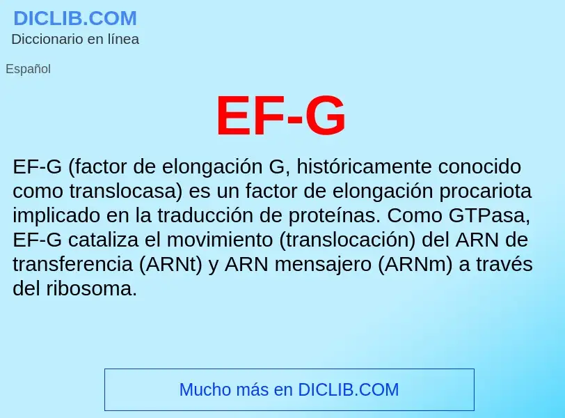 ¿Qué es EF-G? - significado y definición