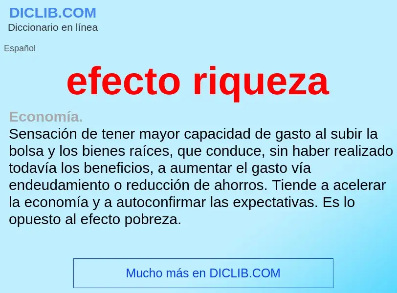 Wat is efecto riqueza - definition