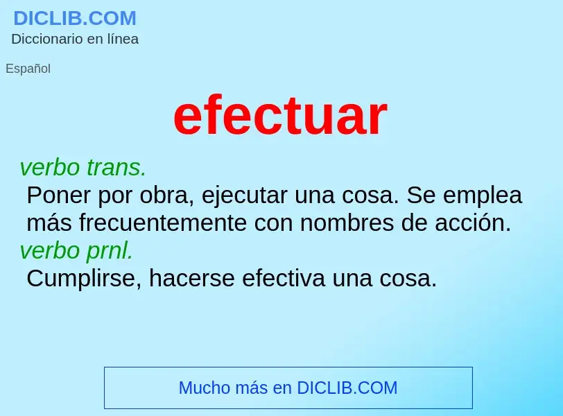 Wat is efectuar - definition