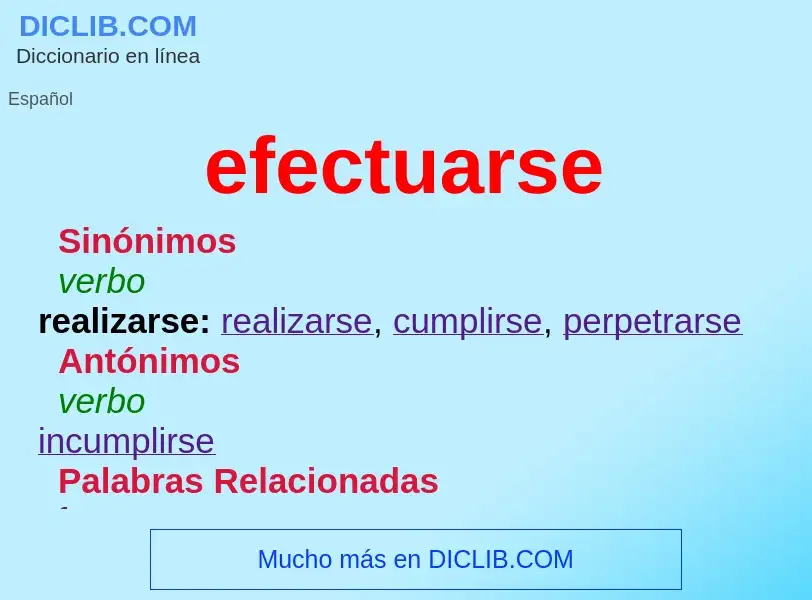 Wat is efectuarse - definition