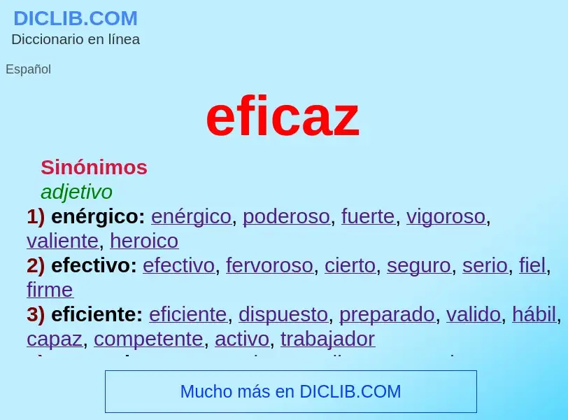 What is eficaz - definition