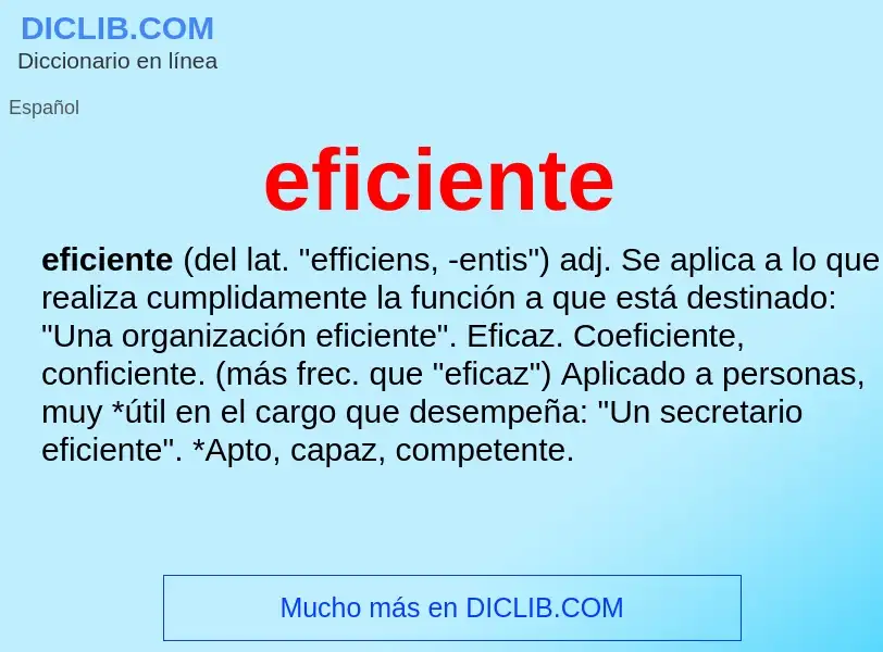 Was ist eficiente - Definition