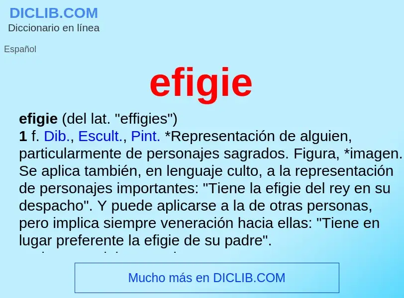 Wat is efigie - definition