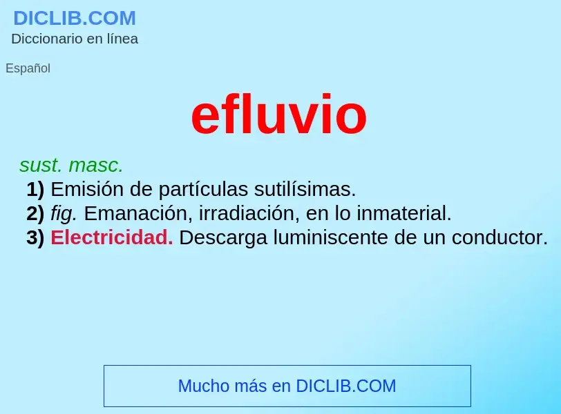 Wat is efluvio - definition