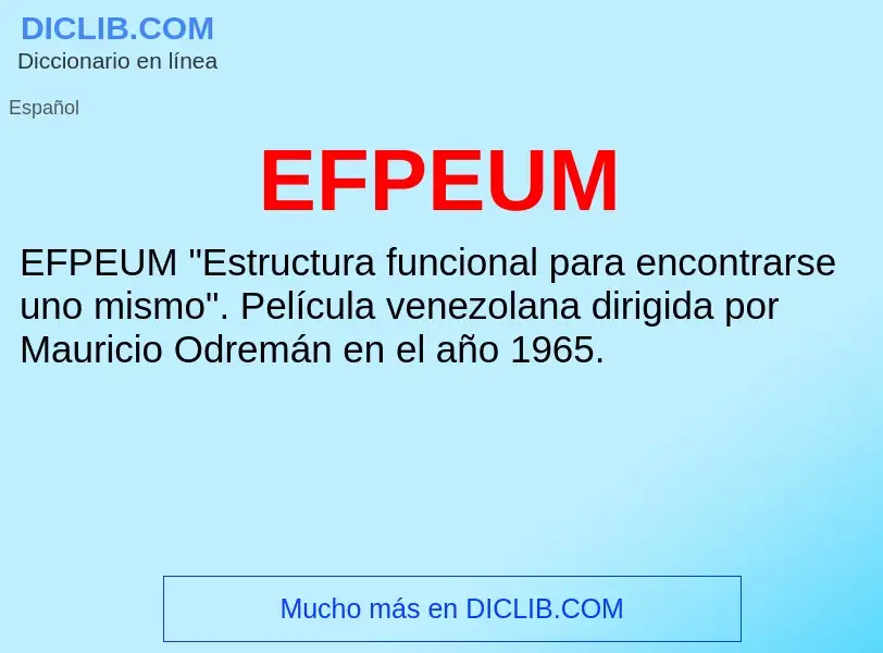 What is EFPEUM - definition