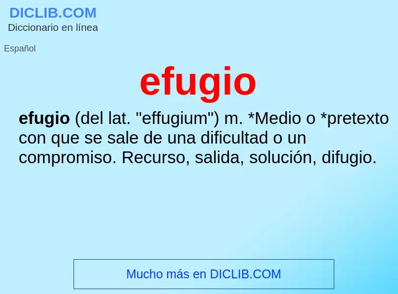 Wat is efugio - definition