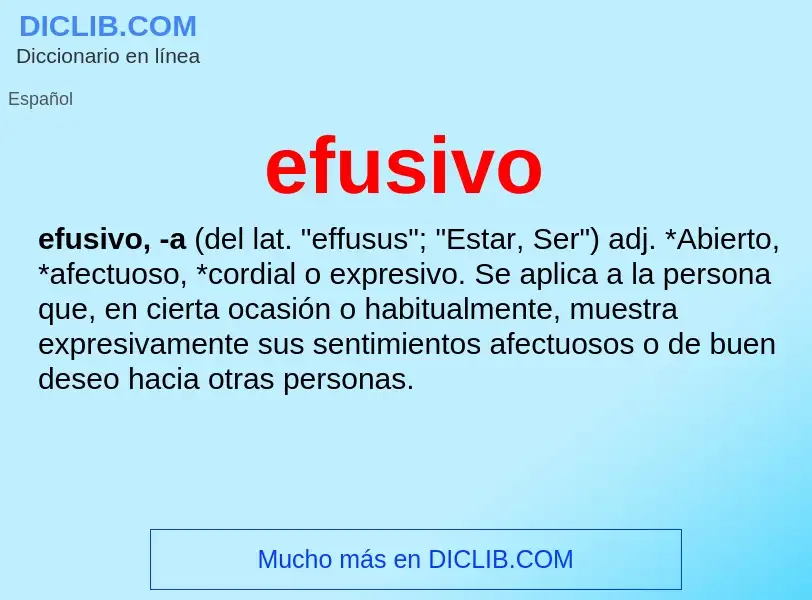 What is efusivo - definition