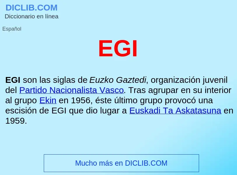 What is EGI  - definition