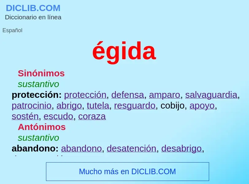 ¿Qué es égida? - significado y definición