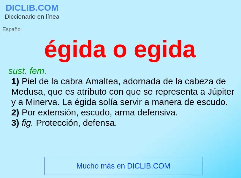 ¿Qué es égida o egida? - significado y definición