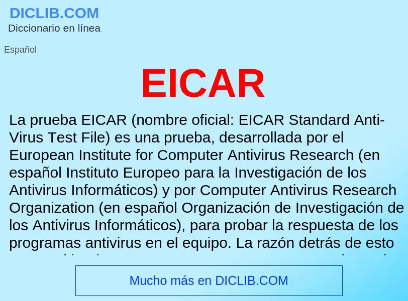 What is EICAR - meaning and definition