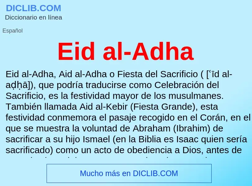 Что такое Eid al-Adha - определение