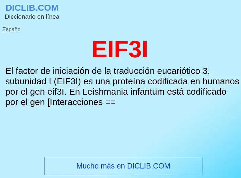 Wat is EIF3I - definition