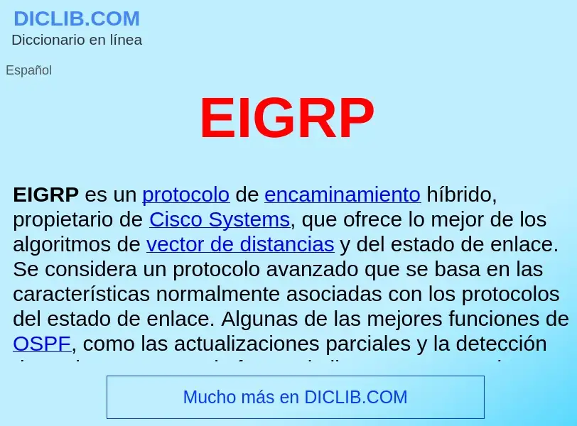 Wat is EIGRP  - definition