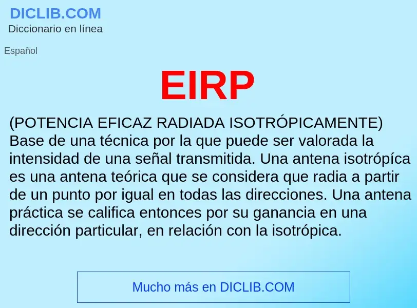 What is EIRP - meaning and definition