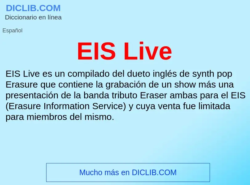 What is EIS Live - meaning and definition