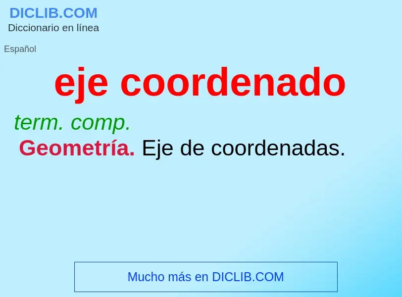 Was ist eje coordenado - Definition