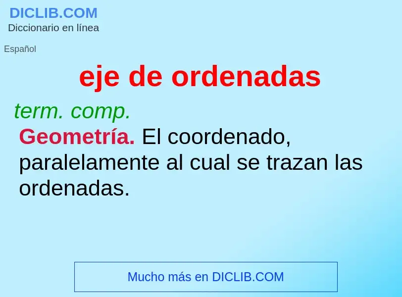 Wat is eje de ordenadas - definition