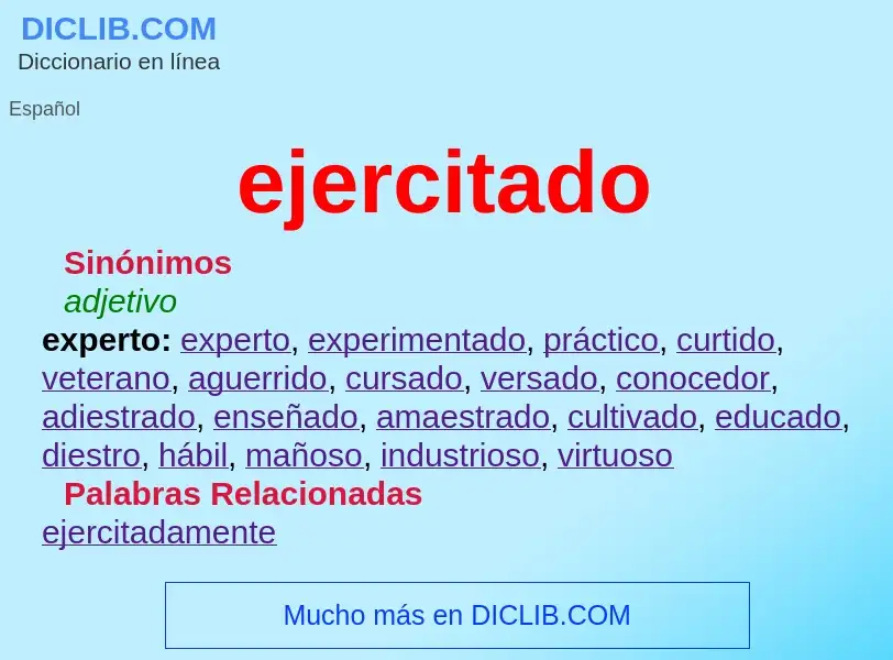 Wat is ejercitado - definition